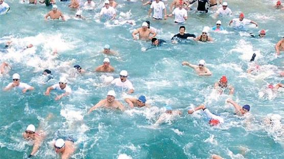 [사진] ‘이한치한’ 북극곰 수영축제