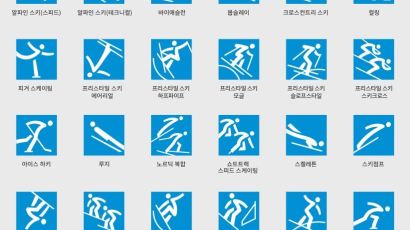 한글 바탕 디자인… 평창 겨울올림픽 24개 종목 픽토그램 공개