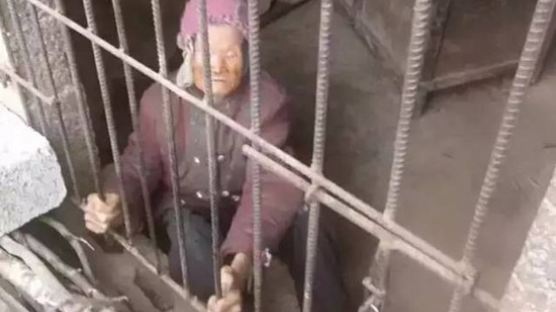돼지우리에 갇힌 92세 중국 할머니, 아들과 딸이…