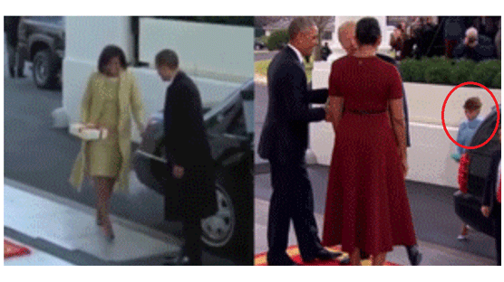 차 내리자마자 아내 기다려주는 오바마, 제 볼일 보는 트럼프 비교 영상 화제