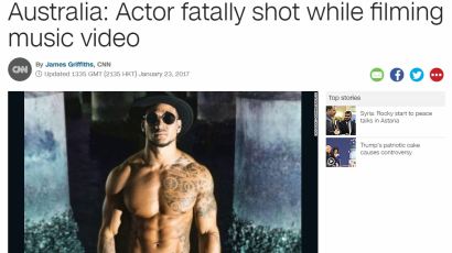 호주서 뮤직비디오 총격신 촬영 도중 사망사고 발생