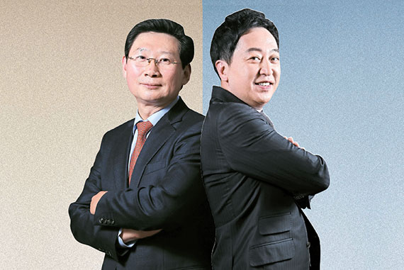 반기문 캠프 정무담당 이상일(56) 전 의원(左), 민주당 전략기획위원장 금태섭(50) 의원(右)