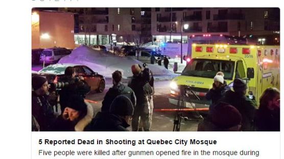 '난민 환영한다' 밝힌 캐나다서 무슬림 향해 총기 난사…5명 사망