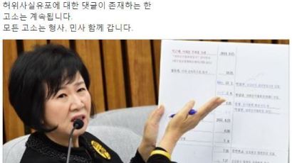 손혜원 의원, ‘악성 비방글’16명 추가 고소