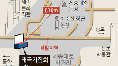“충돌 막아라” 경찰 1만6000명, 버스 170대 투입