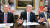 트럼프 미국 대통령(가운데)이 1일 백악관에서 미치 매코널 상원 원내대표(왼쪽), 폴 라이언 하원의장 등 공화당 지도부와 만나 의견을 나누고 있다. [AP=뉴시스]