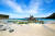 일본 대마도. 고운 모래가 일품인 미우다 해수욕장