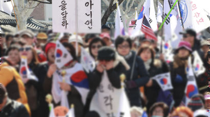 [대통령 탄핵] 탄핵 반대 집회서 경찰, 최루액 분사