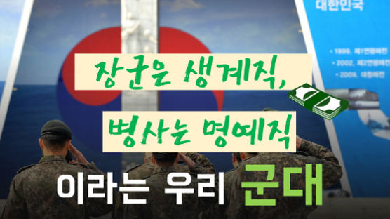 [카드뉴스] 장군은 생계직, 병사는 명예직이라는 우리 군대