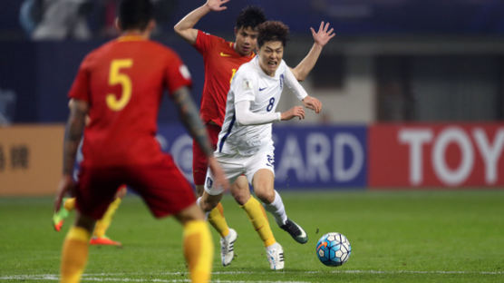 '창사 참사' 한국축구, 중국에 0-1 패배