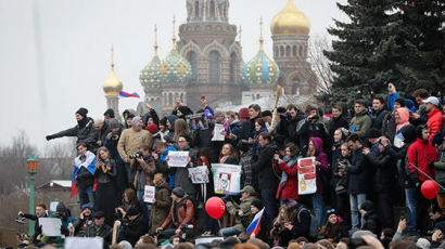 러시아 6만 명 반정부 시위 … ‘푸틴 제국’ 흔드나