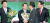 국민의당 안철수 후보가 4일 대전에서 열린 대전·충청 경선에서 대통령 후보로 선출됐다. 왼쪽부터 손학규·안철수 후보, 박지원 대표, 박주선 후보. [사진 박종근 기자]