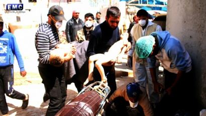 시리아 반군 지역에 화학무기 공습으로 어린이 11명 포함 최소 58명 사망