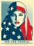 성조기로 만든 히잡을 쓰고 있는 무슬림 여성을 형상화한 '우리가 국민' 포스터. [사진 셰퍼드 페어리]