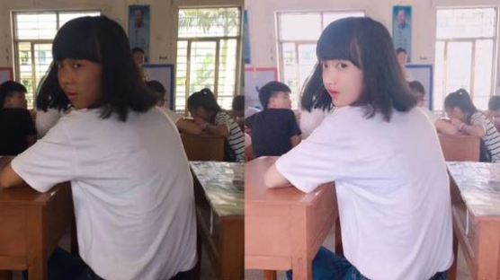"이 정도면 성형" 중국 여학생들의 믿기 힘든 '뽀샵'