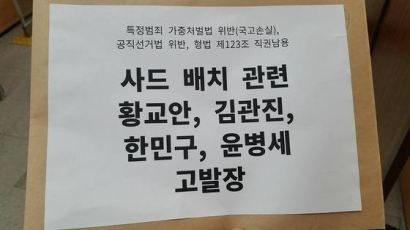 反사드 단체, 황교안·김관진·한민구·윤병세 검찰 고발