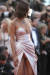 미국의 패션모델 벨라 하디드가 17일(현지시간) 제70회 프랑스 칸 국제영화제 개막식 레드카펫에 출연해있다. 하디드는 레드카펫에서 파격적인 의상을 선보이는 것으로 유명하다.[AP=뉴시스]