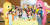 경기도 성남시 판교동 NS홈쇼핑 사옥에서 열린 '하림 용가리 출시 18주년' 행사에서 용가리 팬클럽 회원들이 캐릭터 인형과 파티를 하고 있다. [사진 하림] 