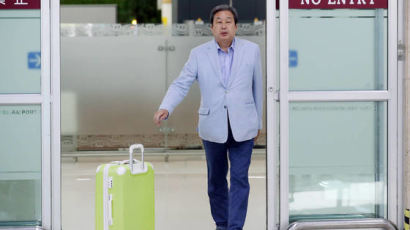 일본서 입국한 김무성 의원, 뜬금 '캐리어' 화제 된 까닭