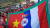 25일 천안종합운동장에서 열린 U-20 월드컵 조별리그 E조 2차전에서 한 베트남인이 베트남 국기와 프랑스 국기, 태극기가 어우러진 깃발을 들어보이고 있다. 천안=김지한 기자