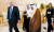 도널드 트럼프 미국 대통령이 지난달 20일 사우디아라비아 킹칼리드 국제공항에서 살만 빈 압둘아지즈 알 사우드 사우디 국왕의 영접을 받고 있다. [AP=뉴시스]