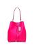 루즈 핑크 컬러에 브랜드 로고 참 장식으로 멋을 낸 로렌 클래식 버킷 백. 20만원대.