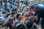 문재인 대통령이 대선후보 시절 광주 송정역 앞 광장에서 집중유세를 하는 모습. [중앙포토]