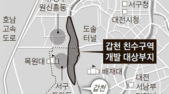 대전 갑천 친수구역 개발계획 확정 … 3042가구는 공공분양