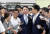 최태원 SK그룹 회장이 22일 박근혜 전 대통령 재판에 출석하고 있다. [연합뉴스] 