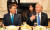 문재인 대통령과 도널드 트럼프 미국 대통령이 29일 오후(현지시간) 워싱턴 백악관에서 열린 환영 만찬에서 대화를 하고 있다. 김성룡 기자