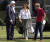 2017년 6월 18일 캠프 데이비드에서 주말을 보내고 백악관으로 돌아오던 날 찍힌 트럼프 대통령 가족의 모습.[AP=연합뉴스]