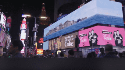 전 세계에서 가장 큰 전광판에 실린 광고의 뭉클한 내용