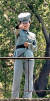 북한군 병사가 5일 신의주 압록강가에서 취재진을 향해 손가락질하고 있다. [AFP=연합뉴스]