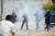 6일 열린 경기북부경찰특공대 창단식에서 특공대원들이 도주하는 테러범을 쫓는 모습[사진 경기북부지방경찰청]