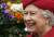 올해로 91세인 영국 엘리자베스 2세 여왕이 활짝 웃고 있는 모습. [로이터=연합]