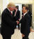 문재인 대통령과 도널드 트럼프 미국 대통령이 6일 오후(현지시간) G20 정상회의가 열리는 독일 함부르크 시내 미국총영사관에서 열린 한미일 정상만찬에서 다시 만나 인사하고 있다.
