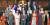 지난 7월 8일 오전 독일 함부르크 시청에서 열린 G20 참가국 퍼스트레이디와 퍼스트맨의 오찬 행사. 이날 미국 트럼프 대통령 부인 멜라니아(맨 앞줄 오른쪽에서 세번째)는 오렌지색 코트를 숄더 로빙 스타일로 어깨에 두르고 나타났다. 김성룡 기자