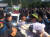 지난 13일 경북 성주군 초전면 소성리에서 열린 사드 반대 집회.  백경서 기자
