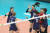 7월 23일 수원체육관에서 열린 월드 그랑프리 2그룹 9차전 폴란드와 경기에서 득점을 올린 뒤 환호하는 여자 배구 대표 선수들. [사진 국제배구연맹]