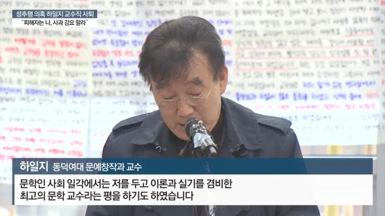'성폭력 의혹' 하일지 교수 "사과할 것도, 철회할 발언도 없다"