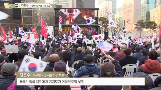 김문수 "태극기 집회로 지지도 반토막···그래도 탄핵 반대"