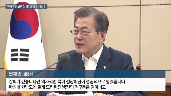 文 "北 비핵화·美 상응조치 속도 내야"…폼페이오 "韓 주도 역할"