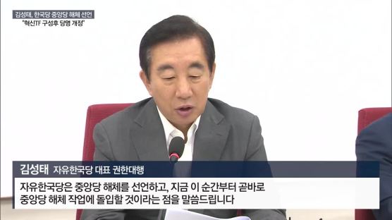 [속보] 김성태 "한국당 중앙당 해체·혁신작업 마무리 되는 대로 당명 개정"