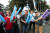 인도네시아 관중들이 자국을 응원하고 있다. 자카르타=김성룡 기자