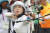 23일 아시안게임 16강전에서 활 시위를 당기고 있는 장혜진. [연합뉴스]