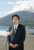 아베 신조(安倍晋三) 일본 총리가 26일 가고시마(鹿兒島)현에서 집권 자민당 총재선거에 출마하겠다는 뜻을 밝혔다.[교도=연합뉴스]