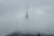 중부지방에 폭우가 쏟아진 28일 서울 남산 N서울타워가 구름 사이로 숨어있다. [뉴스1]