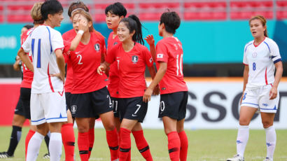 여자축구, 대만 4-0 완파...AG 3연속 동메달 획득