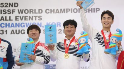 한국 남자 50m 권총, 8년 만에 세계선수권 단체전 금