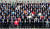 제20대 국회의원들이 6일 서울 여의도 국회 본청 앞 계단에서 국회 개원 70주년 단체 기념사진을 촬영하고 있다.[뉴스1]